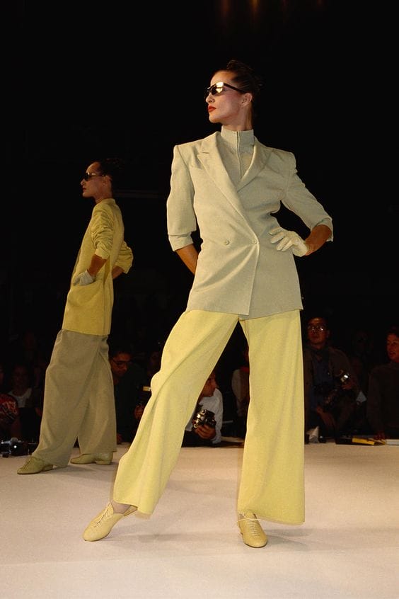 yellow Padded Shoulder Jackets